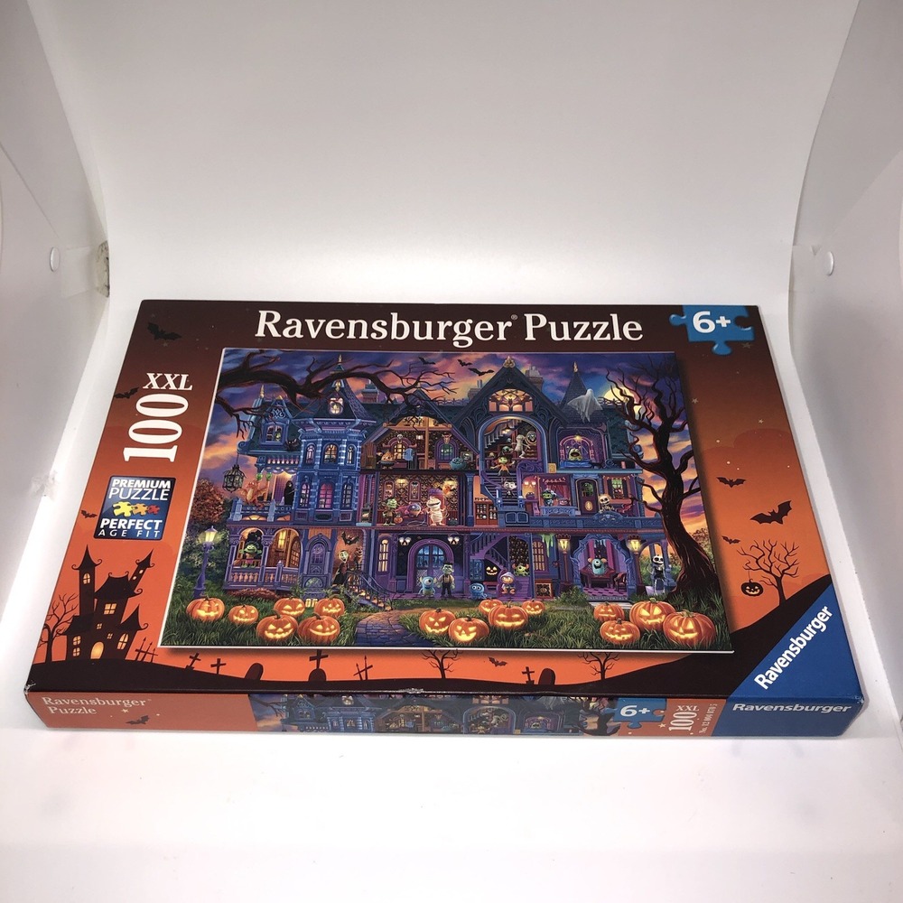 NEW Ravensburger Halloween XXL 100 Piece Jigsaw Puzzle Kids 6+ Haunted House